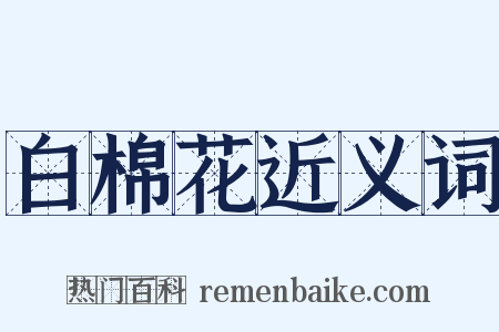 白棉花近义词是什么意思的图片